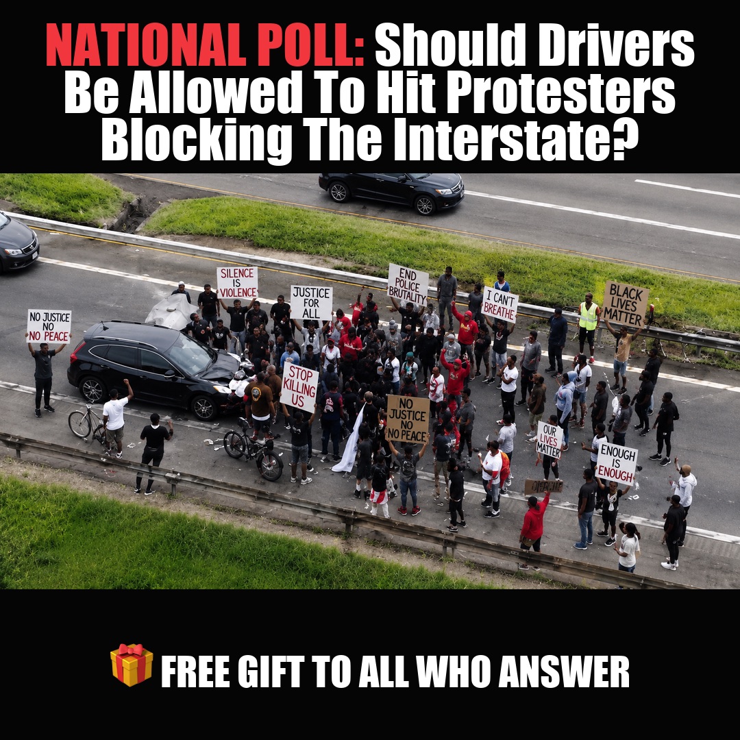 NATIONAL POLL: Should Drivers Be Allowed To Hit Protesters Blocking The Interstate? vote now