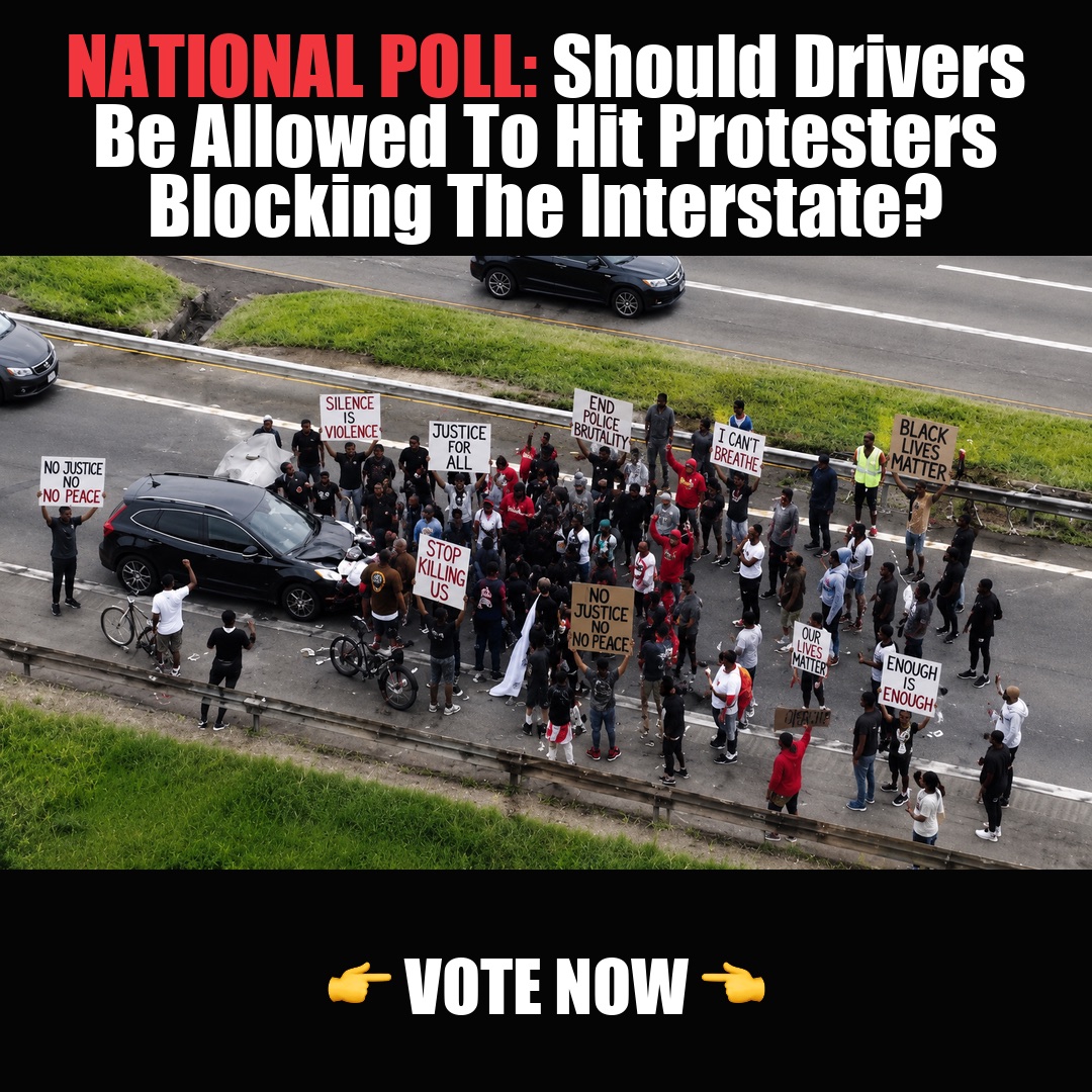 NATIONAL POLL: Should Drivers Be Allowed To Hit Protesters Blocking The Interstate? vote now